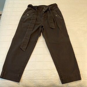 Loft belted utility straight leg pants 4P